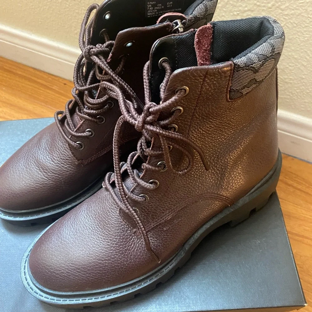 Men's Coach Citysole Oxblood Brown Boot NEW 
Size 7.5 D - Picture 4 of 7